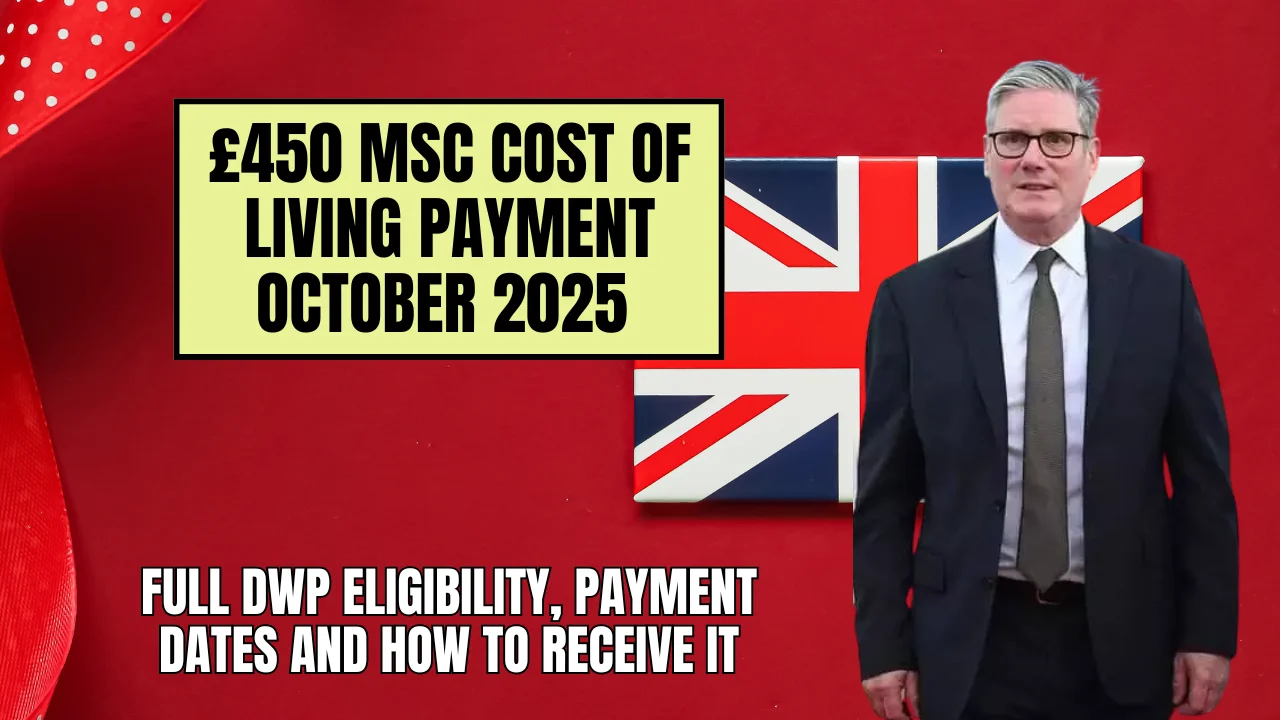 £450 MSC Cost of Living Payment October 2025